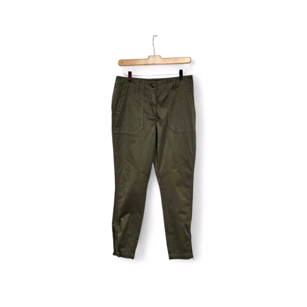 Guideboat Co. Ply the Waters Green Mid Rise Zip Ankle Pants Women's Size 26